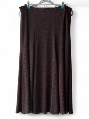 Vintage Flair Y2K Brown Boho Maxi Skirt Size L